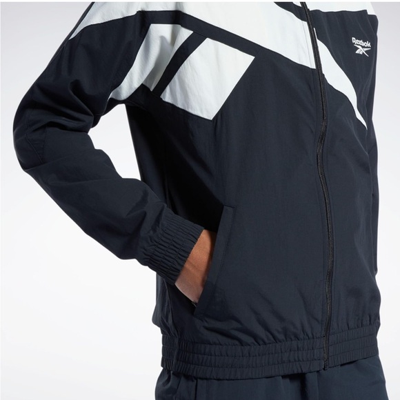 Reebok Men's Classics Track Top black and white size XXL - Picture 2 of 7